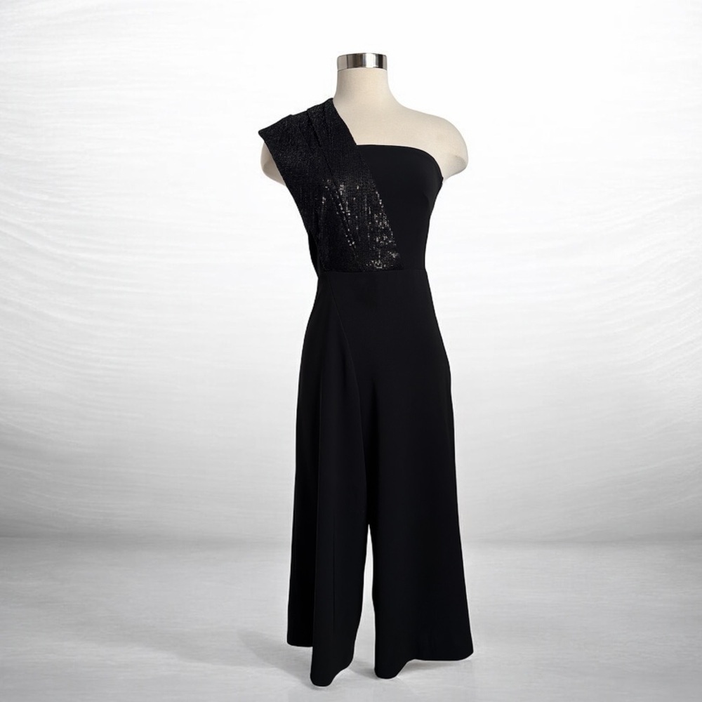 Elegant Black One-Shoulder Jumpsuit